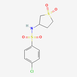 molecular formula C10H12ClNO4S2 B2415424 4-氯-N-(1,1-二氧代噻烷-3-基)苯磺酰胺 CAS No. 307514-10-9