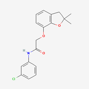 N-(3-chlorophenyl)-2-[(2,2-dimethyl-3H-1-benzofuran-7-yl)oxy]acetamide