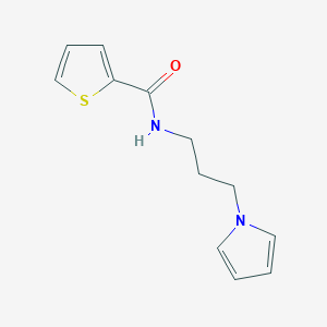 molecular formula C12H14N2OS B2415432 N-(3-(1H-吡咯-1-基)丙基)噻吩-2-甲酰胺 CAS No. 1226439-45-7