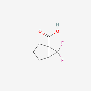 molecular formula C7H8F2O2 B2415439 Ácido 6,6-difluorobiciclo[3.1.0]hexano-1-carboxílico CAS No. 2248267-95-8