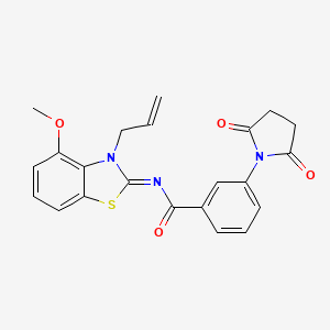 (Z)-N-(3-allyl-4-methoxybenzo[d]thiazol-2(3H)-ylidene)-3-(2,5-dioxopyrrolidin-1-yl)benzamide