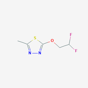 molecular formula C5H6F2N2OS B2415450 2-(2,2-Difluoroethoxy)-5-methyl-1,3,4-thiadiazole CAS No. 2199591-36-9