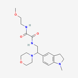 N1-(2-methoxyethyl)-N2-(2-(1-methylindolin-5-yl)-2-morpholinoethyl)oxalamide