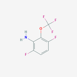 molecular formula C7H4F5NO B2415458 3,6-二氟-2-(三氟甲氧基)苯胺 CAS No. 1806353-36-5