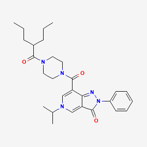 5-isopropyl-2-phenyl-7-(4-(2-propylpentanoyl)piperazine-1-carbonyl)-2H-pyrazolo[4,3-c]pyridin-3(5H)-one