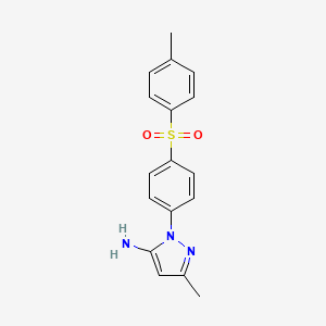 molecular formula C17H17N3O2S B2415466 3-甲基-1-[4-(4-甲基苯磺酰基)苯基]-1H-吡唑-5-胺 CAS No. 882231-88-1