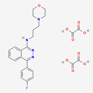 molecular formula C25H27FN4O9 B2415476 4-(4-fluorophenyl)-N-(3-morpholinopropyl)phthalazin-1-amine dioxalate CAS No. 1051924-54-9