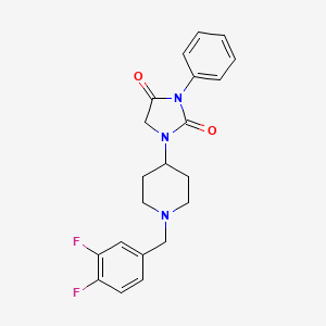 molecular formula C21H21F2N3O2 B2415479 1-(1-(3,4-Difluorobenzyl)piperidin-4-yl)-3-phenylimidazolidine-2,4-dione CAS No. 2034604-92-5