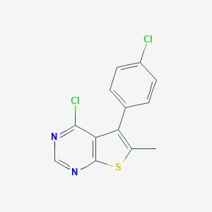 molecular formula C13H8Cl2N2S B241548 4-Chloro-5-(4-chlorophenyl)-6-methylthieno[2,3-d]pyrimidine 