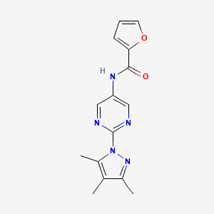 N-(2-(3,4,5-trimethyl-1H-pyrazol-1-yl)pyrimidin-5-yl)furan-2-carboxamide