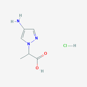 2-(4-Amino-1H-pyrazol-1-yl)propanoic acid hydrochloride