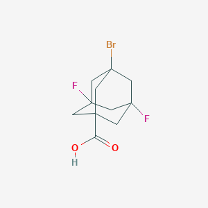 molecular formula C11H13BrF2O2 B2415486 3-Bromo-5,7-difluoroadamantane-1-carboxylic acid CAS No. 2344680-84-6