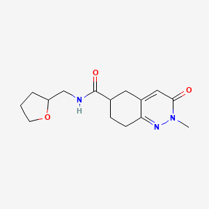 2-methyl-3-oxo-N-((tetrahydrofuran-2-yl)methyl)-2,3,5,6,7,8-hexahydrocinnoline-6-carboxamide