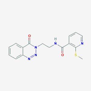 2-(methylthio)-N-(2-(4-oxobenzo[d][1,2,3]triazin-3(4H)-yl)ethyl)nicotinamide