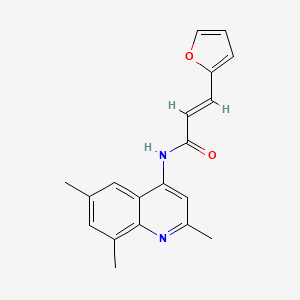 (E)-3-(furan-2-yl)-N-(2,6,8-trimethylquinolin-4-yl)acrylamide