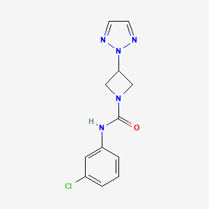 molecular formula C12H12ClN5O B2415559 N-(3-Chlorophenyl)-3-(triazol-2-yl)azetidine-1-carboxamide CAS No. 2309572-65-2