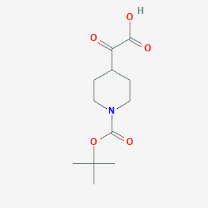 molecular formula C12H19NO5 B2415561 2-(1-(tert-Butoxycarbonyl)piperidin-4-yl)-2-oxoacetic acid CAS No. 1161783-84-1