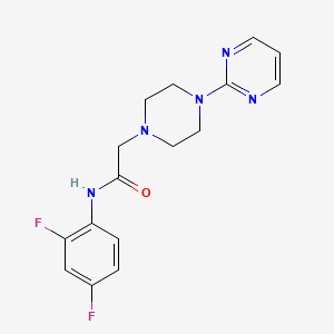 molecular formula C16H17F2N5O B2415566 N-(2,4-Difluorophenyl)-2-(4-pyrimidin-2-ylpiperazinyl)ethanamide CAS No. 491867-64-2