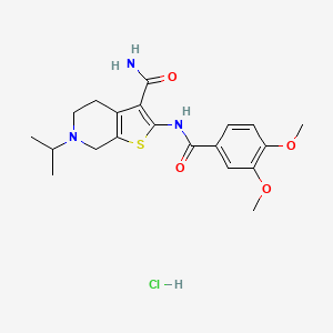 2-(3,4-Dimethoxybenzamido)-6-isopropyl-4,5,6,7-tetrahydrothieno[2,3-c]pyridine-3-carboxamide hydrochloride