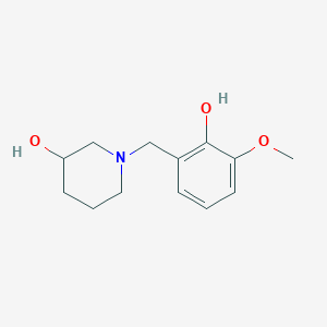 molecular formula C13H19NO3 B2415572 1-(2-Hydroxy-3-methoxybenzyl)piperidin-3-ol CAS No. 415930-59-5