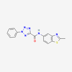 molecular formula C16H12N6OS B2415573 N-(2-methylbenzo[d]thiazol-5-yl)-2-phenyl-2H-tetrazole-5-carboxamide CAS No. 1396784-03-4