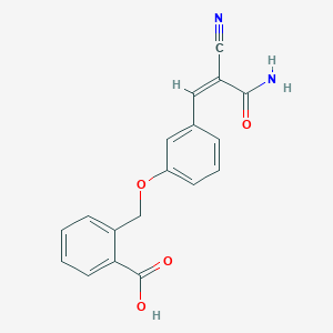 2-[[3-[(Z)-3-amino-2-cyano-3-oxoprop-1-enyl]phenoxy]methyl]benzoic acid
