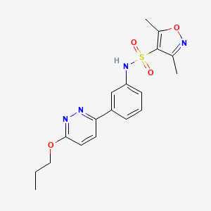 3,5-dimethyl-N-(3-(6-propoxypyridazin-3-yl)phenyl)isoxazole-4-sulfonamide