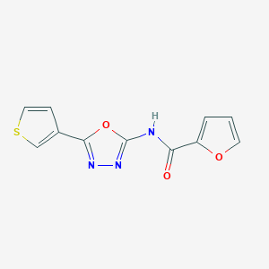 N-(5-(thiophen-3-yl)-1,3,4-oxadiazol-2-yl)furan-2-carboxamide