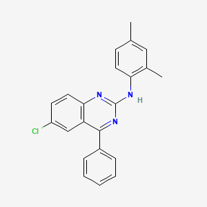 molecular formula C22H18ClN3 B2415594 6-氯-N-(2,4-二甲苯基)-4-苯基喹唑啉-2-胺 CAS No. 352520-64-0