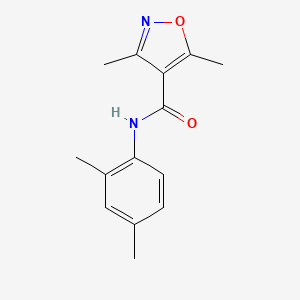 molecular formula C14H16N2O2 B2415596 N-(2,4-dimethylphenyl)-3,5-dimethyl-4-isoxazolecarboxamide CAS No. 289630-28-0