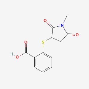 2-((1-Methyl-2,5-dioxopyrrolidin-3-yl)thio)benzoic acid