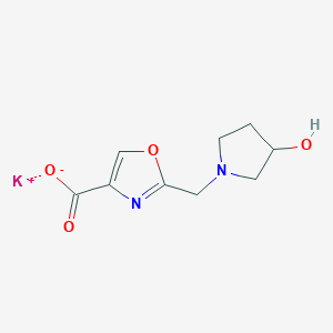 Potassium;2-[(3-hydroxypyrrolidin-1-yl)methyl]-1,3-oxazole-4-carboxylate