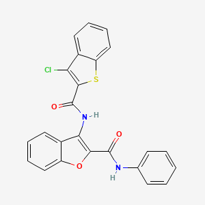 molecular formula C24H15ClN2O3S B2415620 3-(3-chlorobenzo[b]thiophene-2-carboxamido)-N-phenylbenzofuran-2-carboxamide CAS No. 620581-66-0