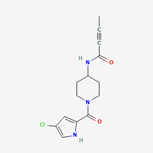N-[1-(4-Chloro-1H-pyrrole-2-carbonyl)piperidin-4-yl]but-2-ynamide