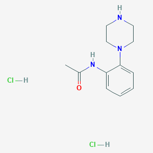 molecular formula C12H19Cl2N3O B2415628 N-[2-(piperazin-1-yl)phenyl]acetamide dihydrochloride CAS No. 1417635-85-8