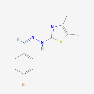 molecular formula C12H12BrN3S B241563 4-Bromobenzaldehyde (4,5-dimethyl-1,3-thiazol-2-yl)hydrazone 