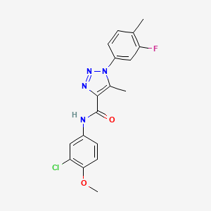 N-(3-chloro-4-methoxyphenyl)-1-(3-fluoro-4-methylphenyl)-5-methyl-1H-1,2,3-triazole-4-carboxamide