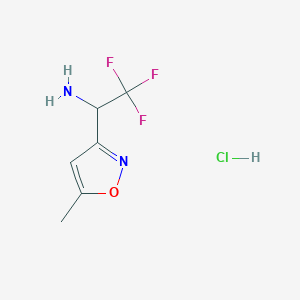 2,2,2-Trifluoro-1-(5-methylisoxazol-3-yl)ethan-1-amine hydrochloride