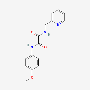 molecular formula C15H15N3O3 B2415638 N'-(4-methoxyphenyl)-N-(pyridin-2-ylmethyl)oxamide CAS No. 331426-60-9