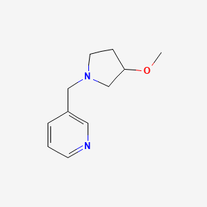 molecular formula C11H16N2O B2415640 3-((3-Methoxypyrrolidin-1-yl)methyl)pyridine CAS No. 2320142-56-9