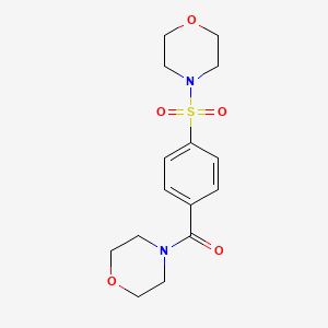 molecular formula C15H20N2O5S B2415642 Morpholino(4-(morpholinosulfonyl)phenyl)methanone CAS No. 313276-52-7
