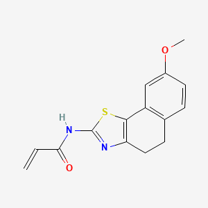 molecular formula C15H14N2O2S B2415646 N-(8-Methoxy-4,5-dihydrobenzo[g][1,3]benzothiazol-2-yl)prop-2-enamide CAS No. 2305399-22-6