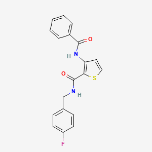 3-benzamido-N-[(4-fluorophenyl)methyl]thiophene-2-carboxamide