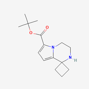 molecular formula C15H22N2O2 B2415654 Tert-butyl spiro[3,4-dihydro-2H-pyrrolo[1,2-a]pyrazine-1,1'-cyclobutane]-6-carboxylate CAS No. 2287289-46-5
