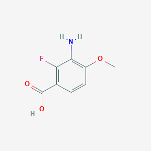 molecular formula C8H8FNO3 B2415666 3-氨基-2-氟-4-甲氧基苯甲酸 CAS No. 1785489-75-9