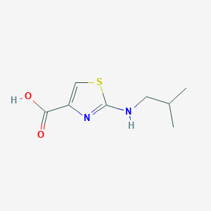 molecular formula C8H12N2O2S B2415669 2-(Isobutylamino)-1,3-thiazole-4-carboxylic acid CAS No. 923138-42-5
