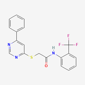 2-(6-phenylpyrimidin-4-ylthio)-N-[2-(trifluoromethyl)phenyl]acetamide
