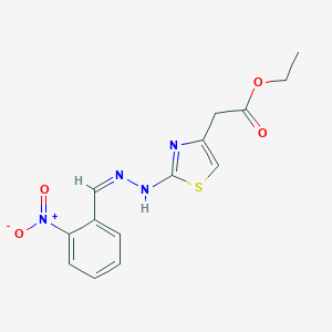 molecular formula C14H14N4O4S B241570 Ethyl [2-(2-{2-nitrobenzylidene}hydrazino)-1,3-thiazol-4-yl]acetate 