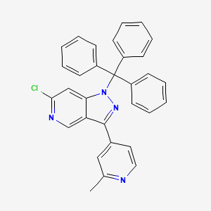 molecular formula C31H23ClN4 B2415706 6-chloro-3-(2-methylpyridin-4-yl)-1-trityl-1H-pyrazolo[4,3-c]pyridine CAS No. 1431719-89-9