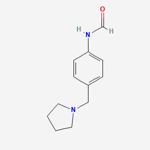 molecular formula C12H16N2O B2415747 N-[4-(吡咯烷-1-基甲基)苯基]甲酰胺 CAS No. 1482450-12-3